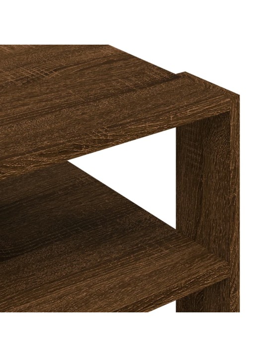Konferenční stolek hnědý dub 59,5x59,5x40 cm kompozitní dřevo