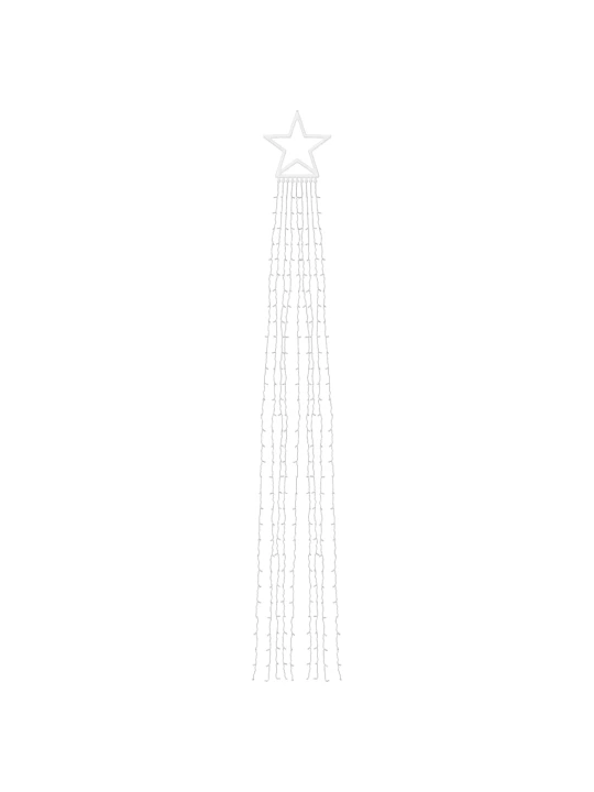 Světla na vánoční stromek 320 studeně bílých LED 375 cm