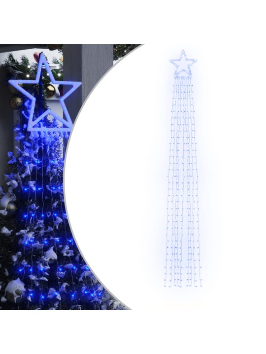 Světla na vánoční stromek 320 modrých LED 375 cm