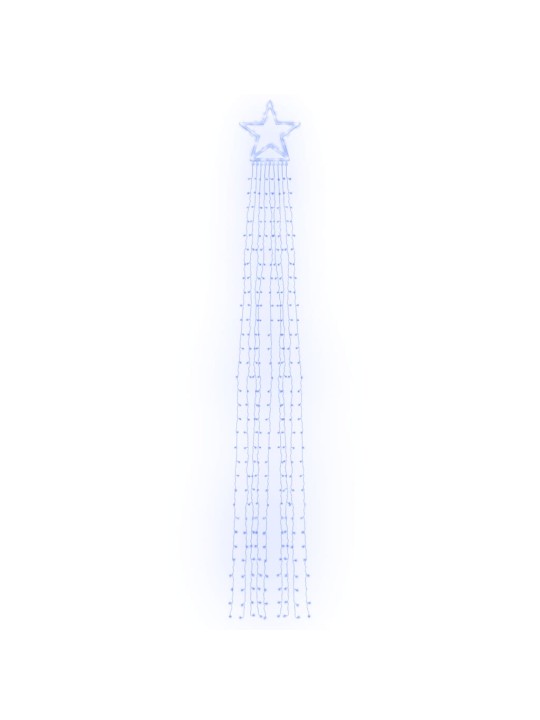Světla na vánoční stromek 320 modrých LED 375 cm