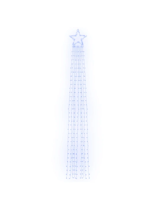 Světla na vánoční stromek 320 modrých LED 375 cm