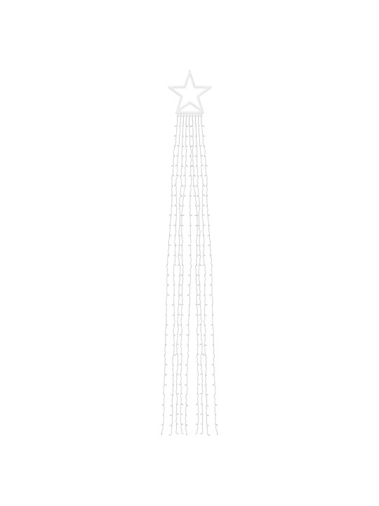 Světla na vánoční stromek 320 modrých LED 375 cm
