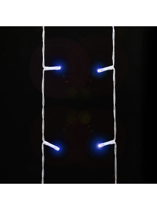 Světla na vánoční stromek 320 modrých LED 375 cm