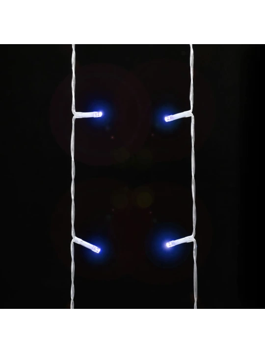 Světla na vánoční stromek 320 modrých LED 375 cm