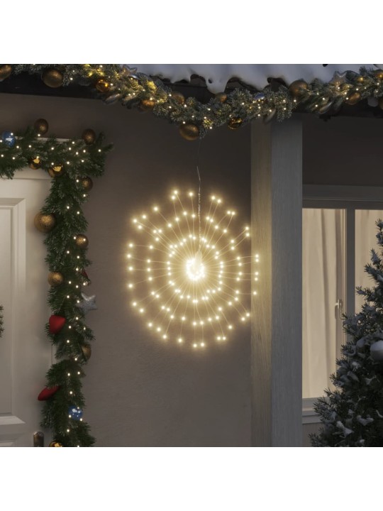 Vánoční hvězdicová světla 4 ks 140 teple bílých LED diod 17 cm