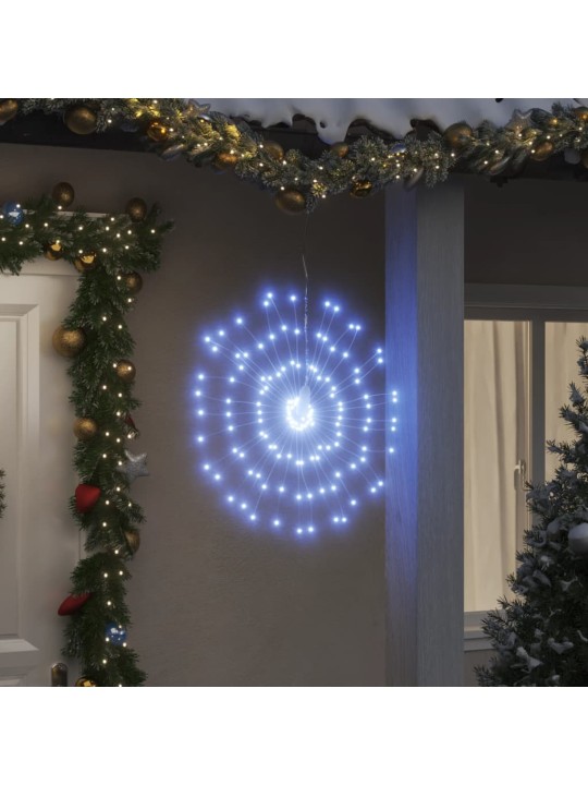Vánoční hvězdicová světla 4ks 140 studeně bílých LED diod 17 cm