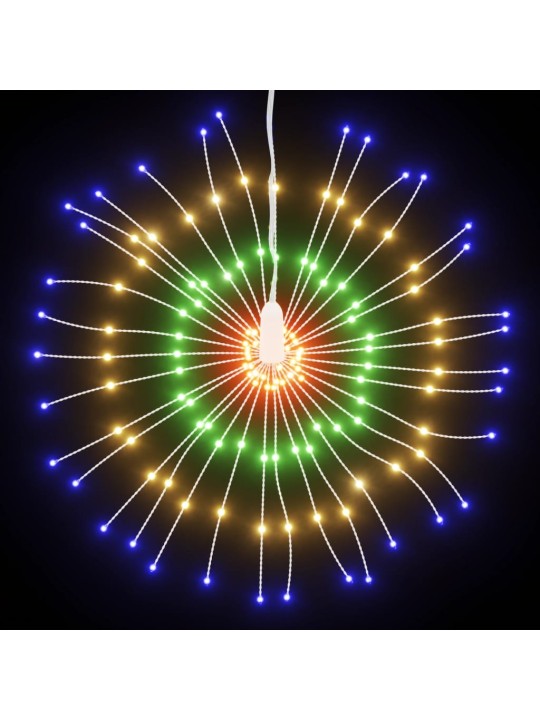 Vánoční hvězdicová světla 4 ks 140 vícebarevných LED diod 17 cm