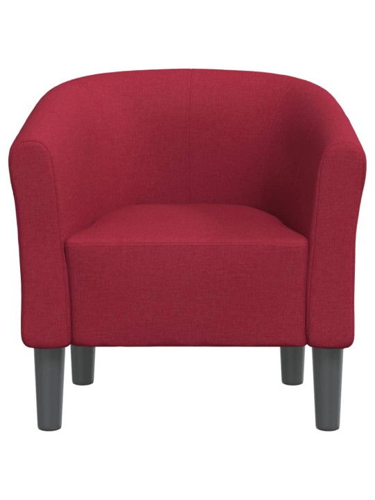 Klubové křeslo vínové textil