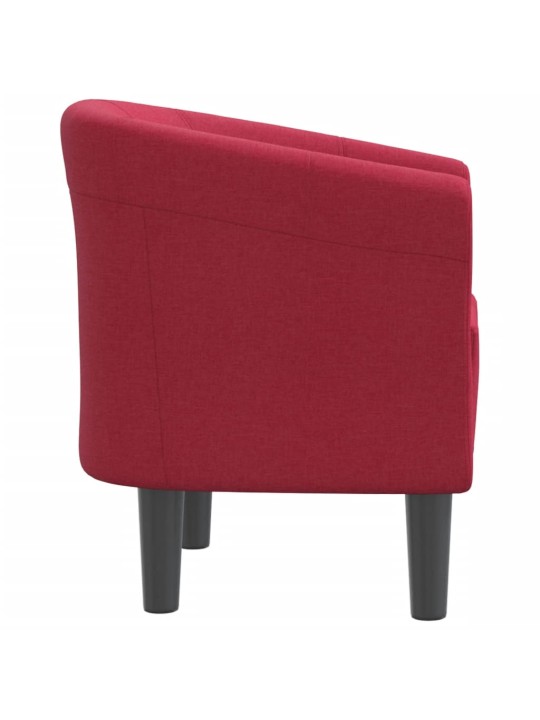 Klubové křeslo vínové textil
