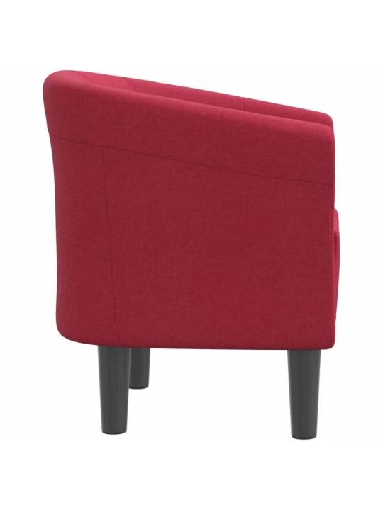 Klubové křeslo vínové textil
