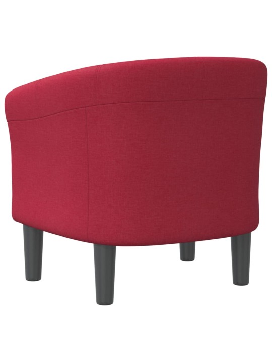 Klubové křeslo vínové textil