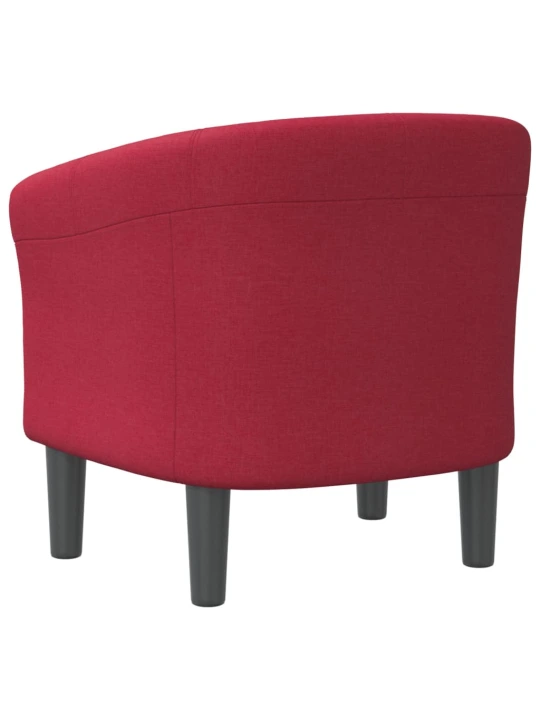 Klubové křeslo vínové textil