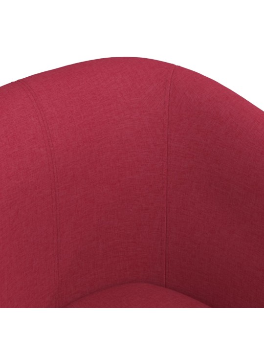 Klubové křeslo vínové textil