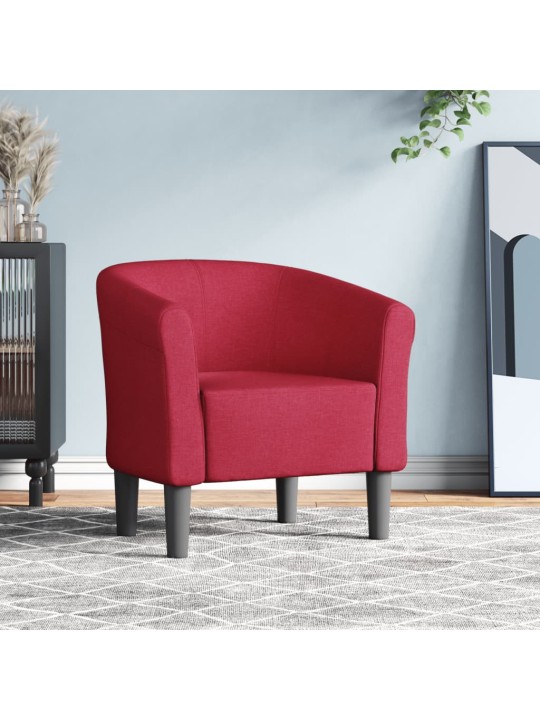 Klubové křeslo vínové textil