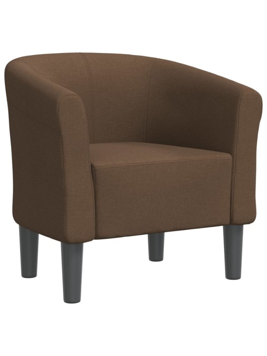 Klubové křeslo hnědé textil