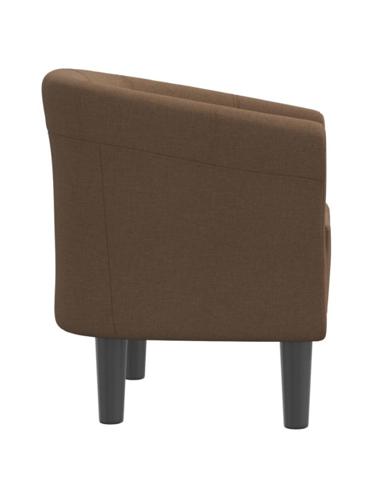 Klubové křeslo hnědé textil