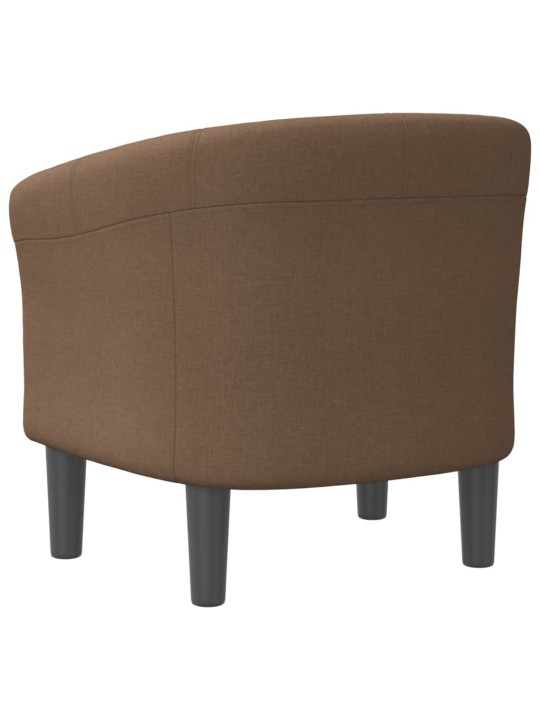 Klubové křeslo hnědé textil