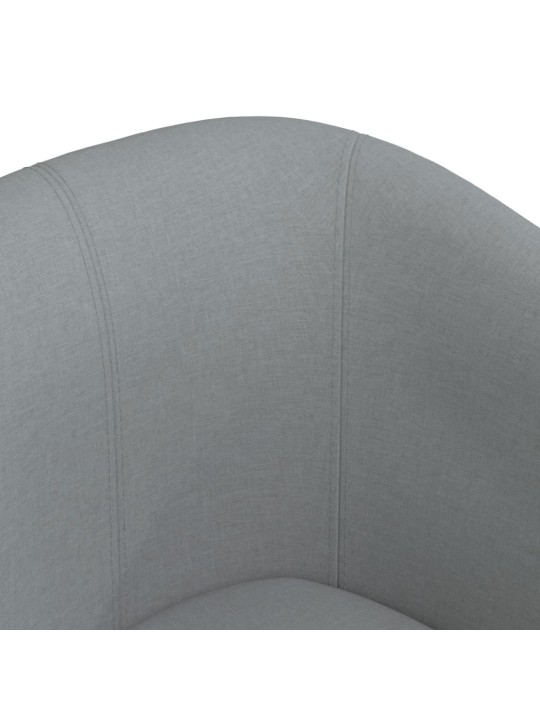 Klubové křeslo světle šedé textil