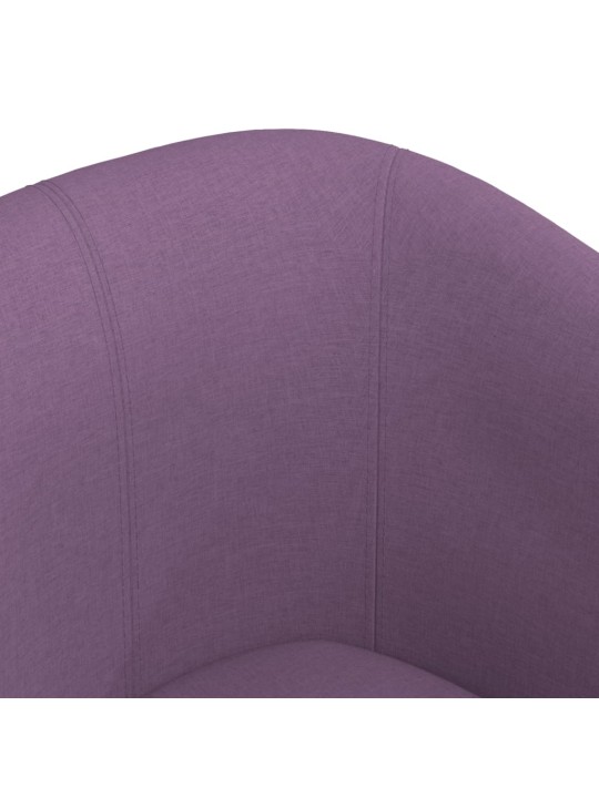 Klubové křeslo s podnožkou fialové textil