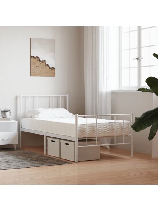 Pěnová matrace bílá 90 x 190 cm tvrdost H2 H3