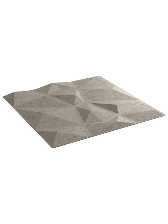 Nástěnné panely 24 ks betonově šedé 50 x 50 cm XPS 6 m² diamant