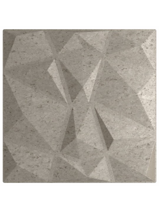 Nástěnné panely 48 ks betonově šedé 50x50 cm xps 12 m² diamant