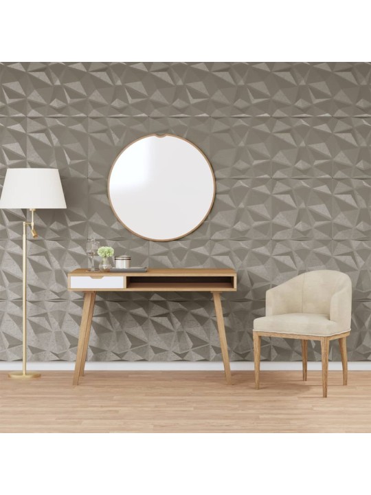 Nástěnné panely 48 ks betonově šedé 50x50 cm xps 12 m² diamant