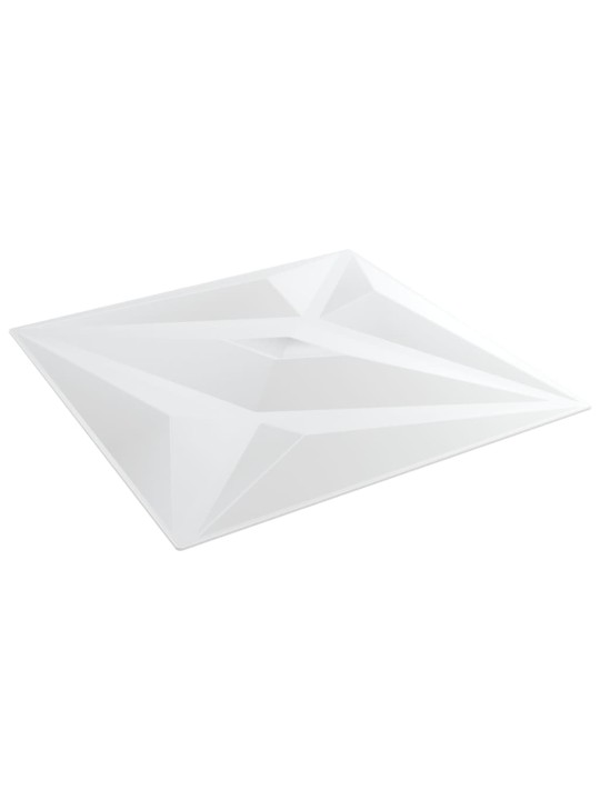 Nástěnné panely 48 ks bílé 50 x 50 cm XPS 12 m² hvězda
