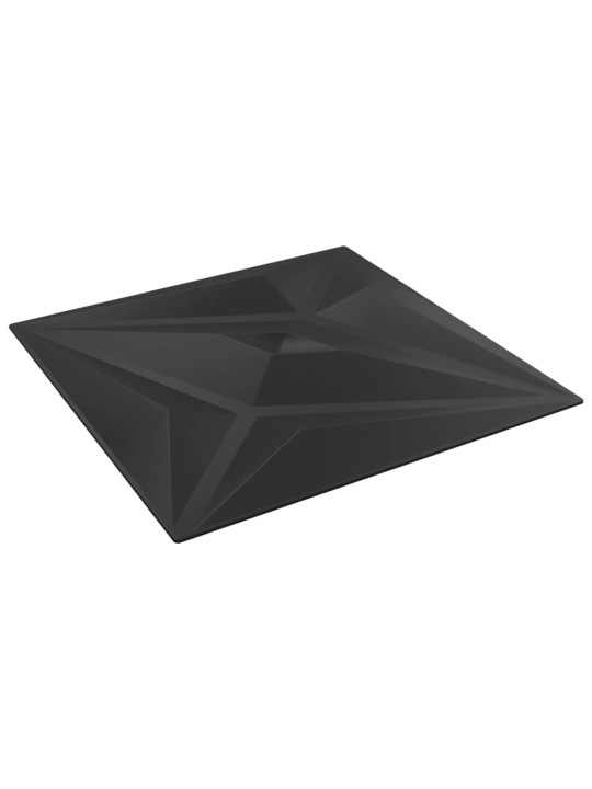 Nástěnné panely 48 ks černé 50 x 50 cm xPS 12 m² hvězda
