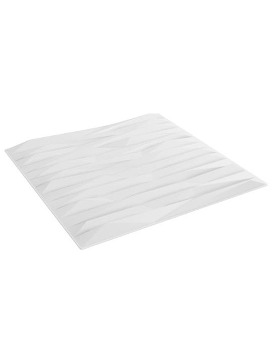Nástěnné panely 48 ks bílé 50 x 50 cm XPS 12 m² kámen