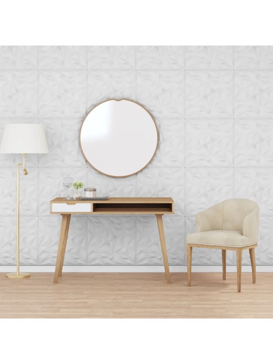 Nástěnné panely 24 ks bílé 50 x 50 cm XPS 6 m² ametyst