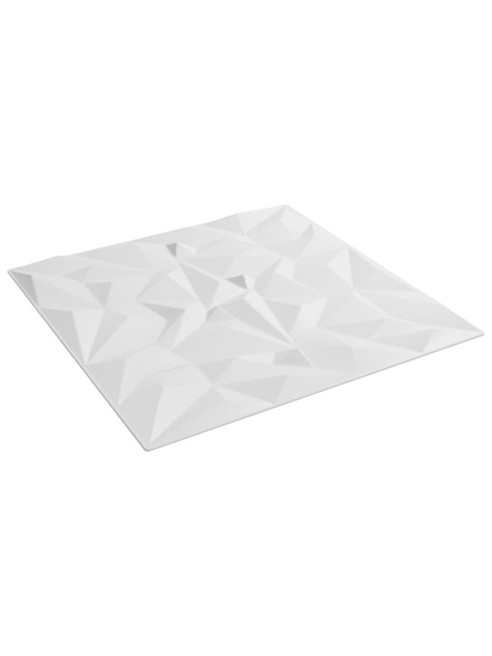 Nástěnné panely 48 ks bílé 50 x 50 cm XPS 12 m² ametyst