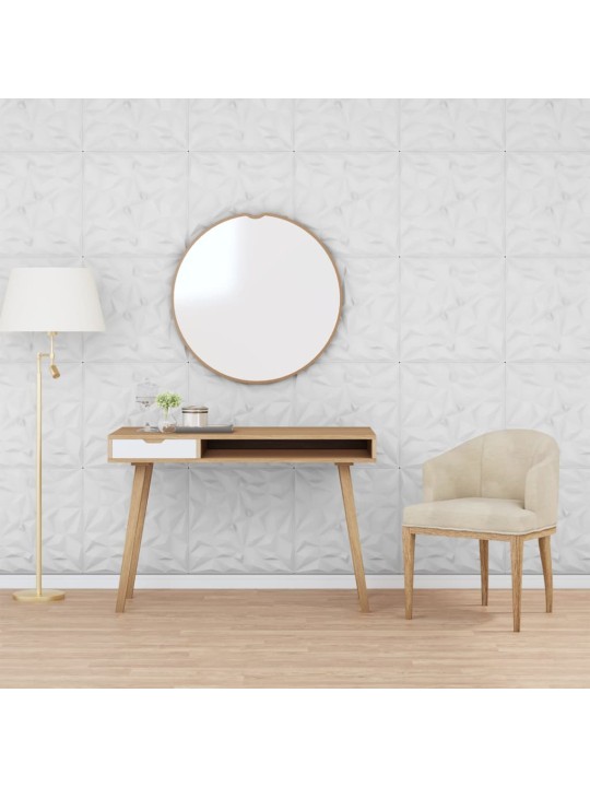 Nástěnné panely 48 ks bílé 50 x 50 cm XPS 12 m² ametyst