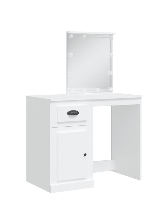 Toaletní stolek s LED osvětlením bílý 90 x 42 x 132,5 cm