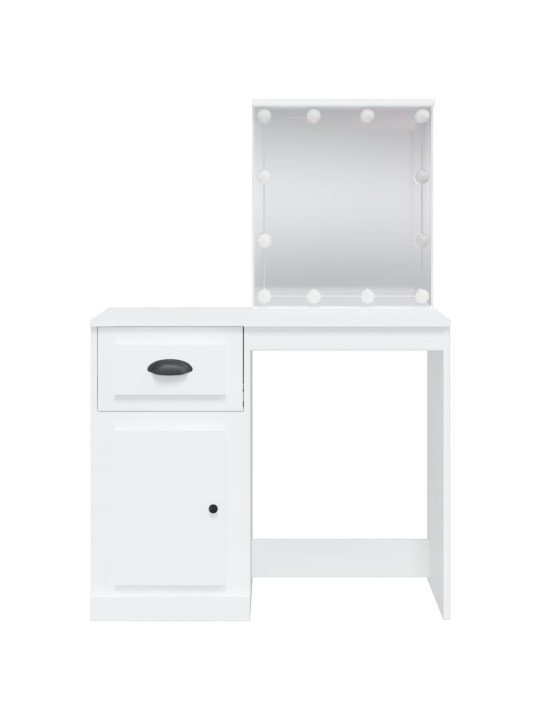 Toaletní stolek s LED osvětlením bílý 90 x 42 x 132,5 cm