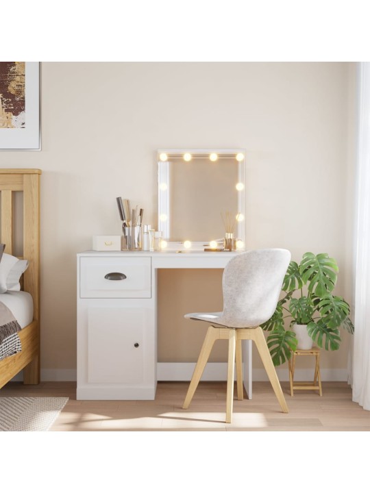Toaletní stolek s LED osvětlením bílý 90 x 42 x 132,5 cm