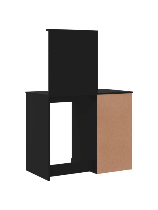 Toaletní stolek s LED osvětlením černý 90 x 42 x 132,5 cm
