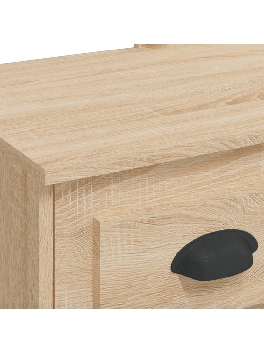 Toaletní stolek s LED osvětlením dub sonoma 90 x 42 x 132,5 cm