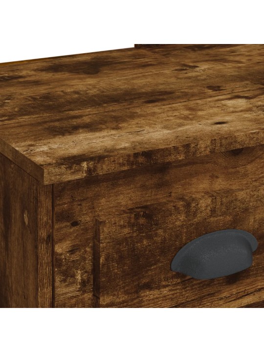 Toaletní stolek s LED osvětlením kouřový dub 90 x 42 x 132,5 cm