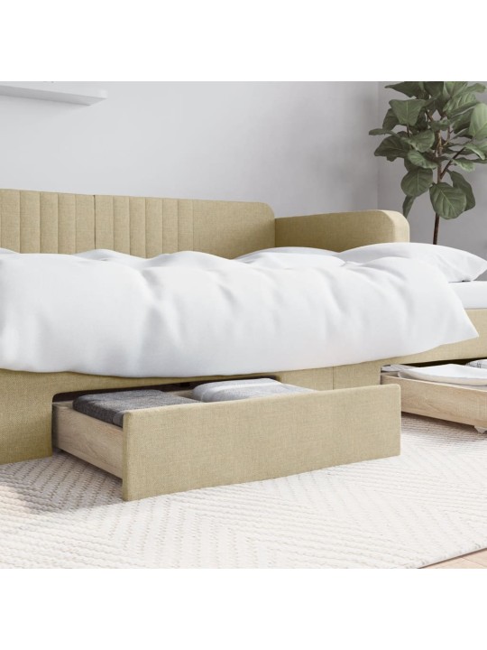 Zásuvky pod postel 2 ks krémové kompozitní dřevo a textil