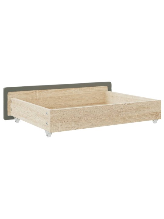 Zásuvky pod postel 2 ks světle šedé kompozitní dřevo a samet