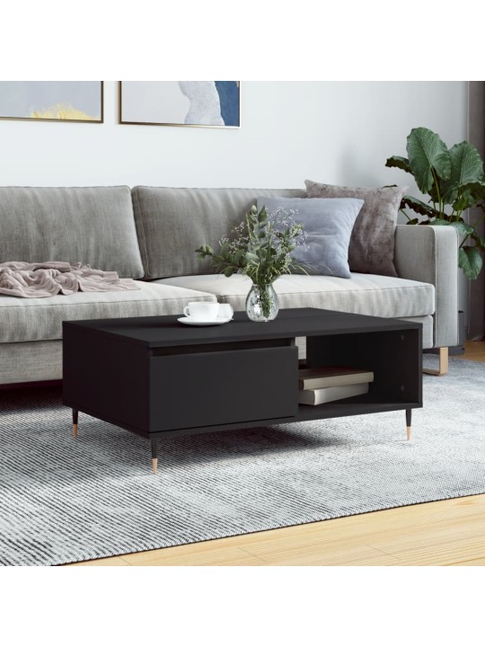 Konferenční stolek černý 90 x 60 x 35 cm kompozitní dřevo