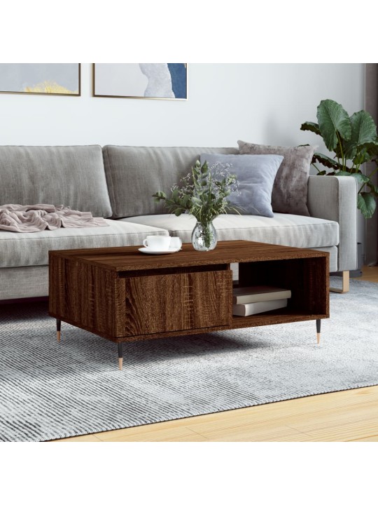 Konferenční stolek hnědý dub 90 x 60 x 35 cm kompozitní dřevo