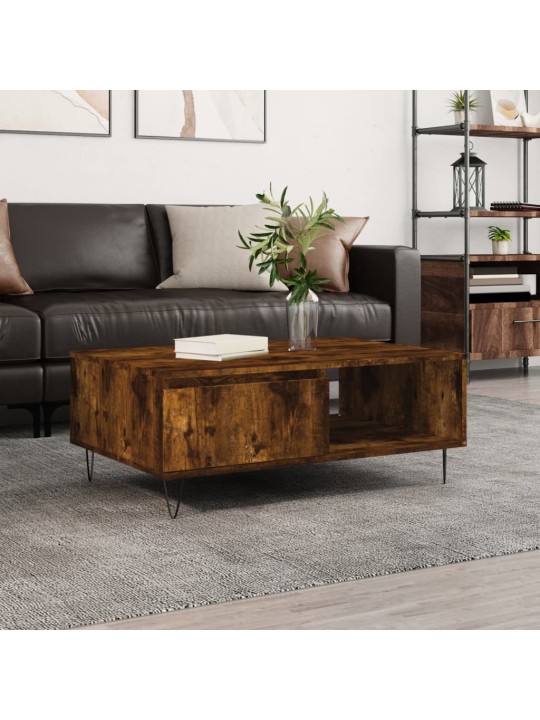 Konferenční stolek kouřový dub 90 x 60 x 35 cm kompozitní dřevo