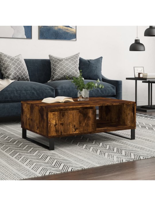 Konferenční stolek kouřový dub 90 x 60 x 35 cm kompozitní dřevo
