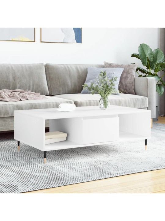Konferenční stolek bílý 104 x 60 x 35 cm kompozitní dřevo