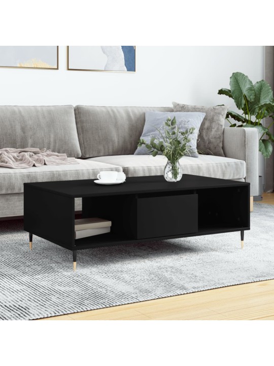 Konferenční stolek černý 104 x 60 x 35 cm kompozitní dřevo