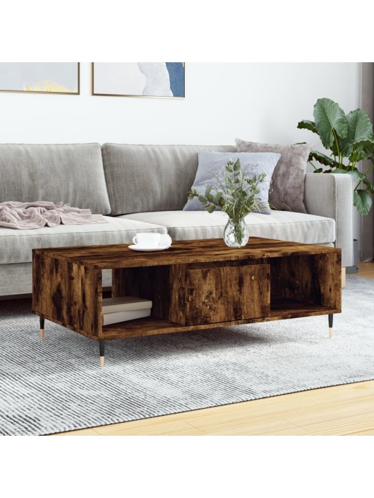 Konferenční stolek kouřový dub 104x60x35 cm kompozitní dřevo
