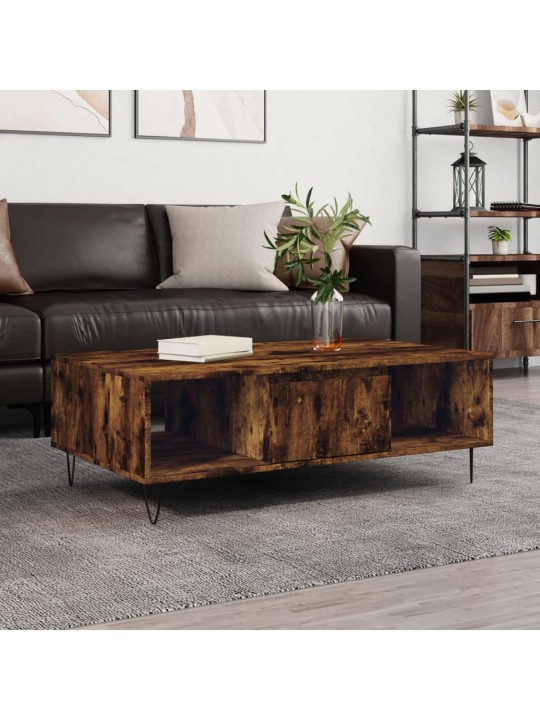 Konferenční stolek kouřový dub 104x60x35 cm kompozitní dřevo