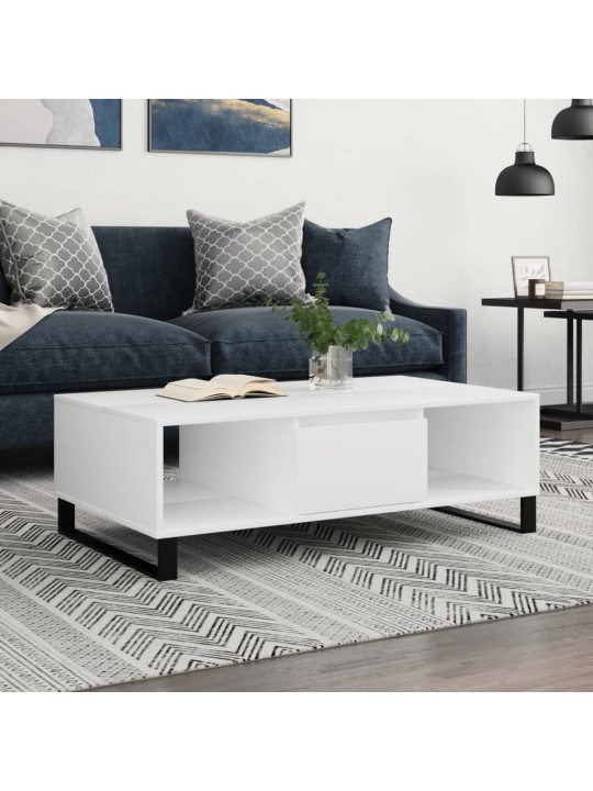 Konferenční stolek bílý 104 x 60 x 35 cm kompozitní dřevo